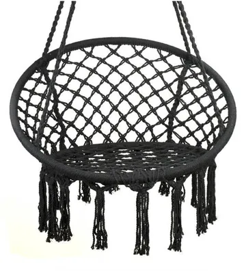 Produktbild von Aga Schaukelstuhl Nest mit Rückenlehne 80cm schwarz