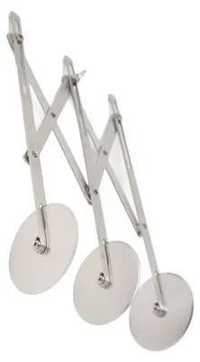 3-Rollen Gebäck- und Pizzaschneider, Edelstahl, 1 Stück