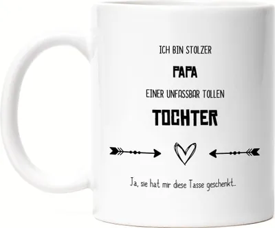 Produktbild von Stolzer Papa Tasse Ironie Sarkasmus Tolle Tochter Geschenkidee Vatertag Geburtstag