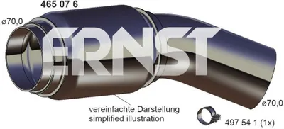 Produktbild von ERNST 465076 Flexrohr Abgasanlage Auspuffrohr für BMW 5 Limousine (E60) 5 Touring (E61)