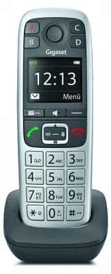 Produktbild von Gigaset E560HX, Analoges/DECT-Telefon, Kabelloses Mobilteil, Freisprecheinrichtung, 150 Eintragungen, Anrufer-Identifikation, Schwarz