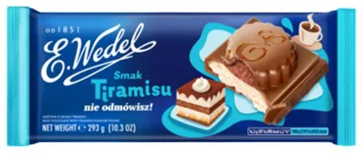 Zdjęcie produktu dla Wedel Czekolada mleczna Nadzienie Tiramisu 293 g