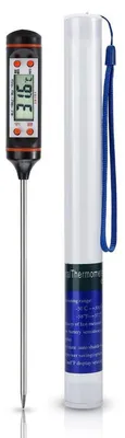 Digitales Thermometer – LCD, 5 Sek., 250 °C, schwarz