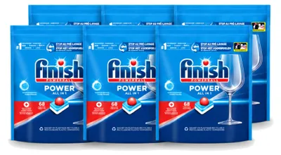 Produktbild von 6 x Finish Powerball Power All in 1 Geschirrspültabs - Vorteilspackung - 6 Stücke