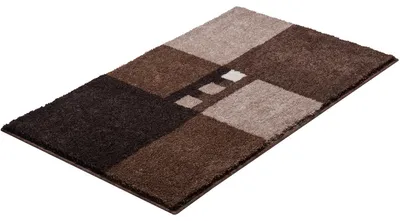 Produktbild von Grund Badteppich Merkur - Premium Design Badematte, Farbe:Braun, Größe:Set 3tlg Deckel. 40x50+50x80