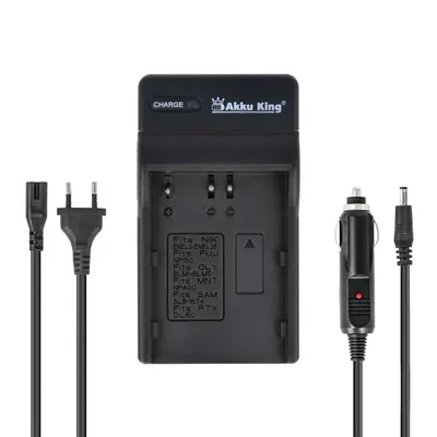Produktbild von 2in1 KFZ + Netz Ladegerät kompatibel mit Nikon Akku EN-EL3, EN-EL3e