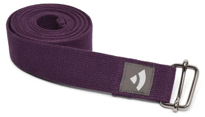 Produktbild von Yogagurt mit Schiebeschnalle ASANA BELT 2,5m, Metall lila