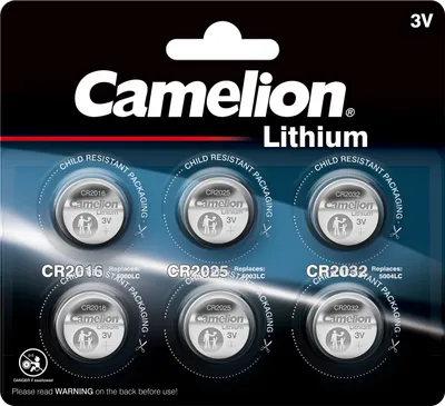 Produktbild von Camelion 130 00600, Einwegbatterie, Lithium, 3 V, 6 Stück(e), 10 Jahr(e), Edelstahl