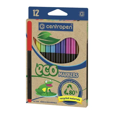 Produktbild von EKO Marker 2560/12, 1 mm Spurbreite, auswaschbar, ERGO Grip, druckfeste Spitze