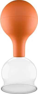 Produktbild von Pulox Schröpfglas aus Echtglas inkl. Saugball - 5,2 cm in Braun