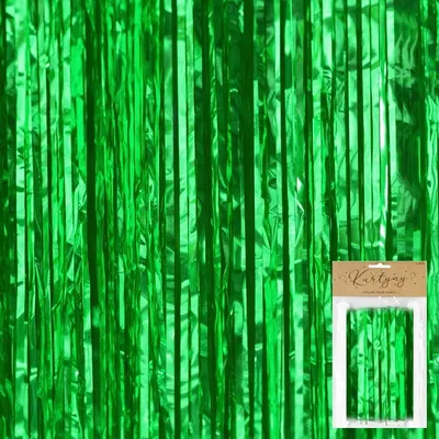 Image de KURTYNA IMPREZOWA ZIELONY NA PRZYJECIE URODZINOWE 100x200 cm