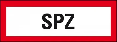 Produktbild von Dreifke® Aufkleber I Feuerwehrschild SPZ, Folie, selbstklebend, 297x105mm, DI...