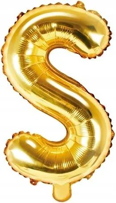 Produktbild von Folienballon Buchstabe "S", 35cm, gold, 1 Stk.
