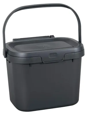 Produktbild von Addis, Komposteimer für Lebensmittelabfälle für die Küche, Plastik, metallic Sil