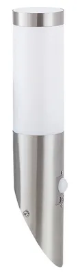 Productafbeelding van Rabalux 8266 Buitenwandlamp Inox torch, E27, zilver-wit, rond, modern, IP44, ø76mm
