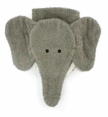 Produktbild von Fürnis Waschlappen mit lustigen Tiermotiven Gross 100% Bio Baumwolle GOTS 554 Elefant