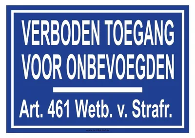 Produktbild von CombiCraft Schild 'Verboden toegang' 21x30 cm