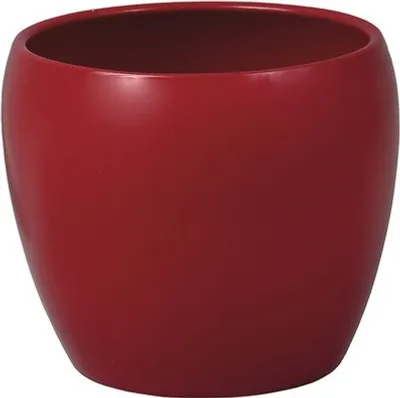 Image de Cache-pot en céramique LUNA ISLAND Ø15,5 cm rouge brillant