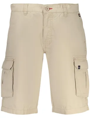 Produktbild von Stylische beige Herren Cargo-Bermuda-Shorts mit Logo und Taschen