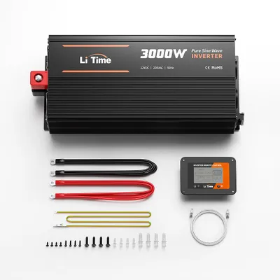 Produktbild von LiTime 3000W Reiner Sinsuswellen Wechselrichter 12VDC zu 230VAC Konverter