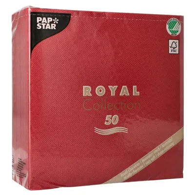Zdjęcie produktu dla Papstar Servietten Uni bordeaux 40 x 40cm 50 Stück
