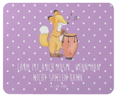 Produktbild von Mr. & Mrs. Panda Mouse Pad Schlagzeug Lärm - Lavendeltraum - Geschenk, Mauspad, laptop, Lernen, Präsenz, Beats, Musik, Instrument, Musiker, Mousepad, mousematte, Band