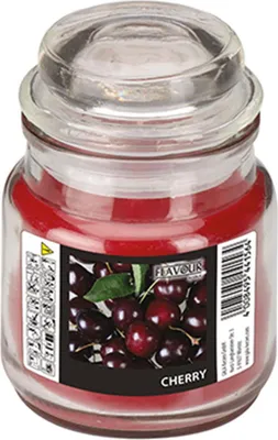Produktbild von Flavour by GALA "Flavour by GALA" Bonbonglas mit Wachsfüllung Ø 60 mm · 85 mm bordeaux - Cherry | Packung (1 Stück)