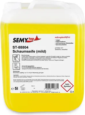 Produktbild von SemyTop Schaumseife (mild) - 5 Liter - vegan - mikroplastikfrei - Seife
