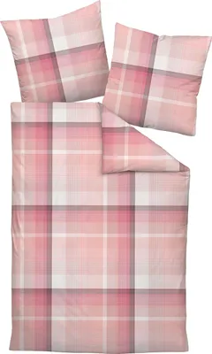 Produktbild von Janine Design Bettwäsche-Garnitur Mako-Satin 45112 MILANO Farbe rot koralle Größe 135x200+80x80