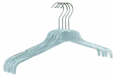 Produktbild von Kleiderbügel 20 Stück Transparent 43 cm Kunststoff mit drehbarem Haken