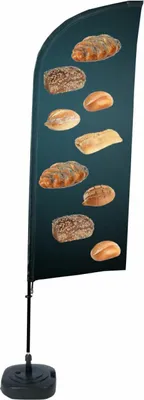 Produktbild von Showdown Beachflag - Komplett-Set - Brot - Schwarz