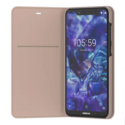 Produktbild von Nokia Original Hülle CP-528 für Lumia & C-Serie, Klappetui, cremefarben