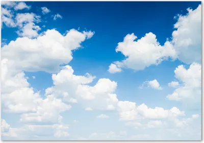 Produktbild von Tulup® Glas-Bild - 100 x 70 - Wandbild aus Glas - Wandkunst - Wandbild hinter gehärtetem Sicherheitsglas - Landschaften - Wolken Himmel - Blau