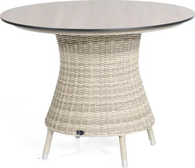 Produktbild von Sonnenpartner Gartentisch Base rund Ø 134 cm Polyrattan white-coral Tischsystem