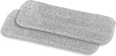 Produktbild von MAXXMEE Ersatz-Mopp 2er-Set Wischsystem Wischmopp Flat-Mopp Langlebige und leistungsstarke Mikrofasern Waschbar bis 40°C 2 x Mikrofasertücher Grau