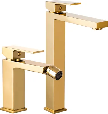 Produktbild von Gold Ister Waschtischarmatur Hoch+Bidet Set
