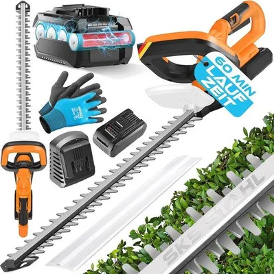 Obrázek produktu pro Akumulátorové bezdrátové nůžky na živý plot, 57 cm, zahradní nářadí