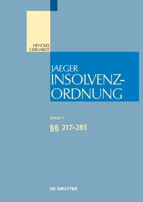 Produktbild von Insolvenzordnung Band 7/§§ 217-285