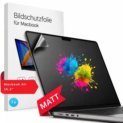 Produktbild von MacBook Displayschutzfolie – Entspiegelnd, Kratzfest, Fingerabdruck-Schutz