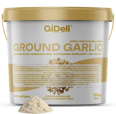 Obrázok produktu pre Mletý cesnak v prášku 10 kg, prírodný, na mäso, zeleninu a ryby, intenzívna chuť, GiDeli