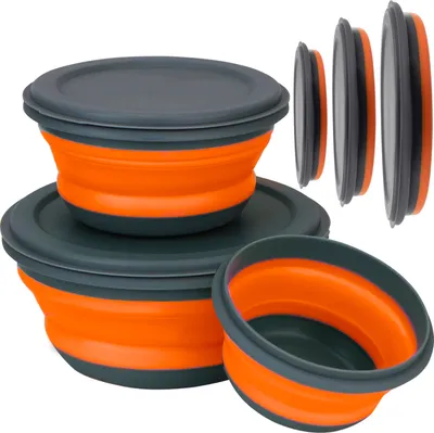 Produktbild von RUHHY 20781 Silikonové skládací misky s víkem 3 ks