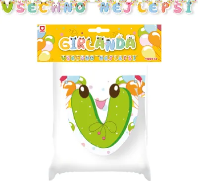 Image de Guirlande en papier Happy Birthday - vert
