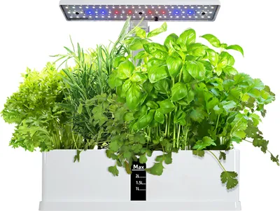 Produktbild von Hydroponisches Anzuchtsystem, Indoor Kräutergarten Set mit LED-Pflanzenlampe, Smart Garden für Zuhause, Küche, automatischer Timer Keimungs-Kit