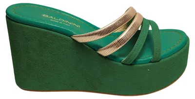 Image de Chaussures Baldinini, modèle D4E201P5CAMO5016. Chaussures pour femme, en daim, couleur verte
