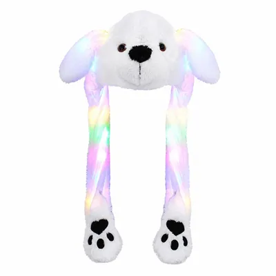 Produktbild von Wackelohr Mütze mit LED und beweglichen Ohren - aus Plüsch, Kostüm für Kinder und Erwachsene: Eisbär sm-501 LED Wackelohr Mütze wählen: Eisbär sm-501 LED, KI-generiertes Bild