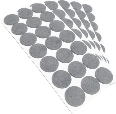 Produktbild von Adsamm® | 105 x selbstklebende Filzgleiter / Grau / Ø 30 mm / rund / Möbelgleiter aus Filz mit 3.5 mm Stärke