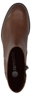 Produktbild von Remonte Damen Leder-Stiefelette mit Reißverschluss und Wechselsohle D3U73, Größe:38 EU, Farbe:Braun