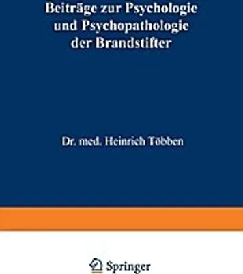 Zdjęcie produktu dla Beiträge zur Psychologie und Psychopathologie der Brandstifter