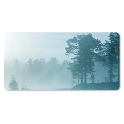 Obrázok produktu pre Podložka pod myš - Les - svetlo - hmla - 80x40cm - Rohožka pod myš