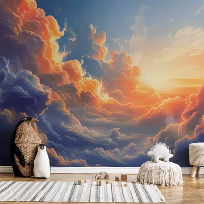 Produktbild von Vlies Fototapete - Sunset Over a Cloudy Sea: A Wonderful Symphony of Colors 150x105 cm Muster b-H-10028-a-a